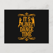 De Line Dance Line Dansend Music Cowboy Cadeft Briefkaart (Voorkant)