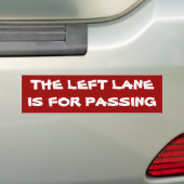 DE LINKERLANE IS VOOR HET PASSEN BUMPERSTICKER (Op auto)