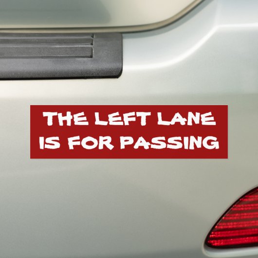 DE LINKERLANE IS VOOR HET PASSEN BUMPERSTICKER (Op auto)