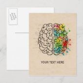 De linkerzijde en de Juiste Menselijke Braak voege Briefkaart (Voorkant / Achterkant)