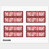 De linkerzijde is Juist Rechthoekige Sticker (Vel)
