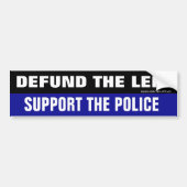 De linkse ondersteuning van de politie-Bumperstick Bumpersticker (Voorkant)