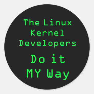 De Linux Kernel Ontwikkelaars doen het MIJN MIJN Ronde Sticker