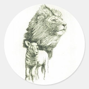DE LION EN DE LAM RONDE STICKER