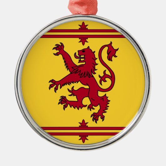 De Lion Rampant van Schotland Metalen Ornament (Voorkant)