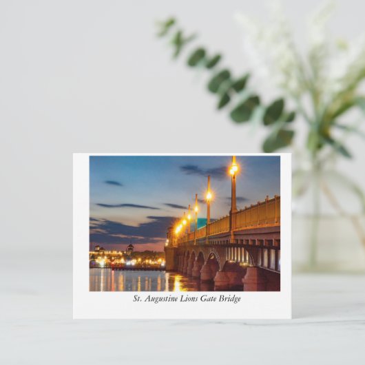 De Lions Gate Bridge van St. Augustine Briefkaart (Staand voorkant)
