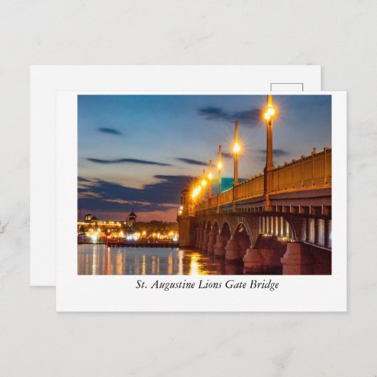De Lions Gate Bridge van St. Augustine Briefkaart (Voorkant / Achterkant)