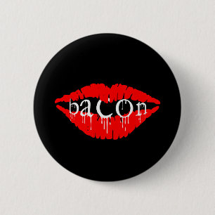 De Lippen van het bacon Ronde Button 5,7 Cm