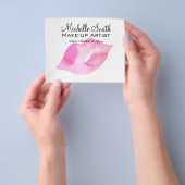 De lippenmake-up van de waterverf het roze flyer (Hand)