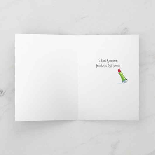 De lippenstift is Beëindigde vriendschapskaart Kaart (Binnen)