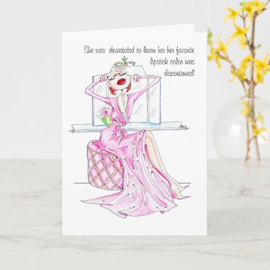 De lippenstift is Beëindigde vriendschapskaart Kaart (Gele Bloem)