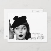 De lipstick niet dempen briefkaart (Voorkant / Achterkant)