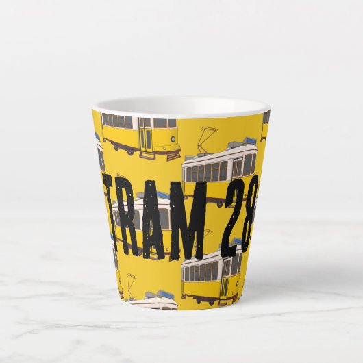 De Lissabon Tram 28 Latte Mok (Voorkant)