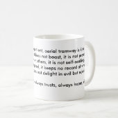 De litanie van de luchtbaan koffiemok (Voorkant rechts)