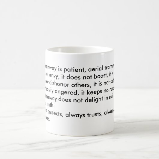 De litanie van de luchtbaan koffiemok (Center)