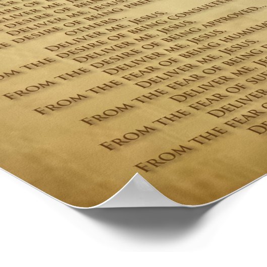 De litanie voor de mensheid. poster (Hoek)