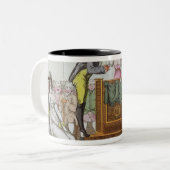 De literaire samenleving tweekleurige koffiemok (Voorkant links)