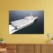 De litorale strijd tegen de onafhankelijkheid van  canvas afdruk (Insitu (Woonkamer))