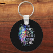 De littekens die je niet kunt zien, zijn het moeil sleutelhanger (Voorkant)