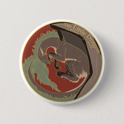 De Little Dragon Cover Knop Ronde Button 5,7 Cm (Voorkant)