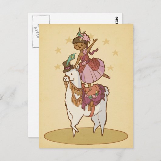 De Llama Circus Briefkaart (Voorkant / Achterkant)