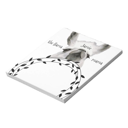 De Llama Mama heeft een persoonlijke Notitieblok (Linkerzijde)