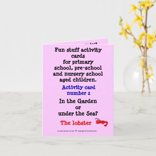 De Lobster - de grootte van de nota - de kaart van (Gele Bloem)