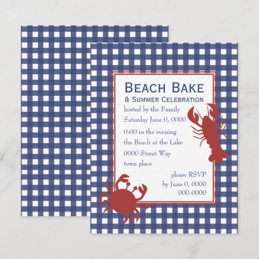 de Lobster en de krab Kaart (Voorkant / Achterkant)