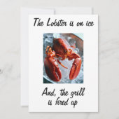 DE LOBSTER IS OP ICE INVITATION KAART (Voorkant)