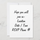 DE LOBSTER IS OP ICE INVITATION KAART (Achterkant)