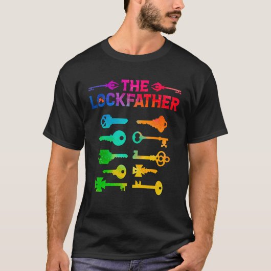 De Lockfather Locksmith Lock Picker Beste Pap Ooit T-shirt (Voorkant)