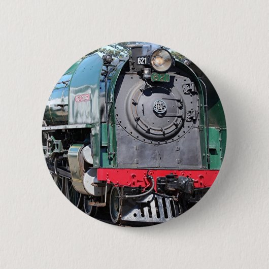 De Locomotief van de stoom, Goolwa, Zuid-Australië Ronde Button 5,7 Cm (Voorkant)