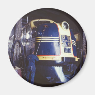 De locomotief wassen magneet