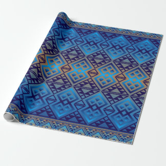 De Lodge (blauw) Cadeaupapier