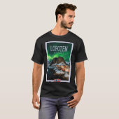 De Lofoten Eilanden Noorwegen - Night Aurora T-shirt (Voorkant volledig)