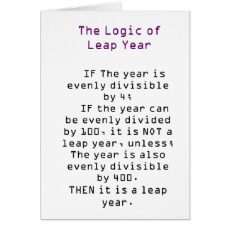 De logica van Leap Year