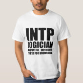 De Logicus van INTP keert het Shirt van T om (Voorkant)