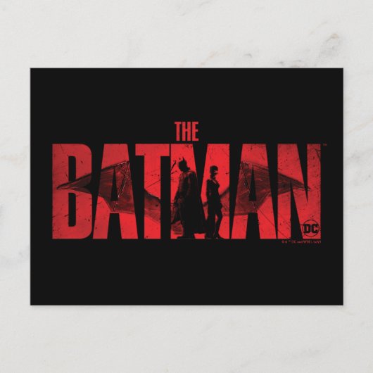 De Logo Batman en Catoman Briefkaart (Voorkant)