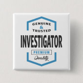 De Logo Cadeauideeën van de onderzoeker. Vierkante Button 5,1 Cm (Voorkant)