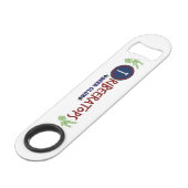 De Logo flesopener van TriBEERatops Beer Club Speed Flessenopener (Voorkant Gekanteld)