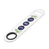 De Logo flesopener van TriBEERatops Beer Club Speed Flessenopener (Achterkant Gekanteld)