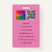 De Logo-Sjabloon van de QR Code van de kleine bedr Badge (Achterkant)
