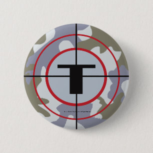 De Logo Techno Tribe Ronde Button 5,7 Cm