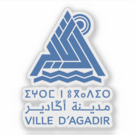 De logo van Agadir, Marokko Sticker