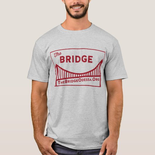 De Logo van de Brug van de rechthoek met websiteDo T-shirt (Voorkant)