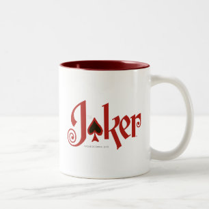 De Logo van de Kaart van het Spel Joker Tweekleurige Koffiemok
