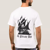 De Logo van de Pirate Bay achteraan T-shirt (Achterkant)