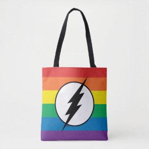 De Logo van de Regenboog van de Flits Tote Bag