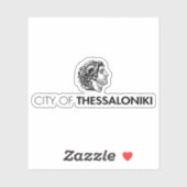De logo van de stad Thessaloniki, Griekenland Sticker (Vel)