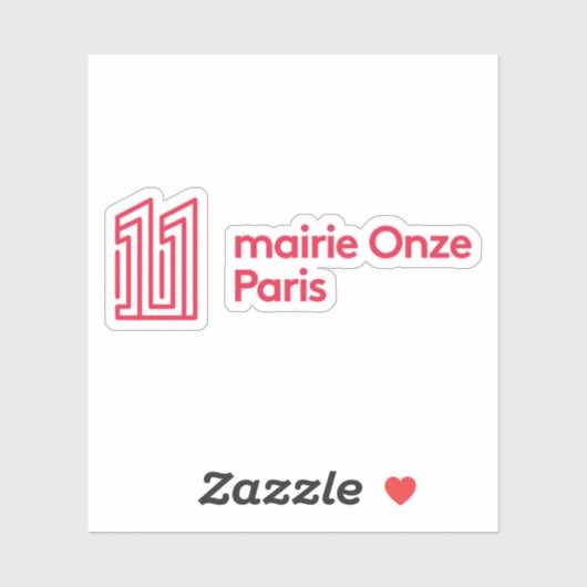 De logo van het 11e arrondissement sticker (Vel)